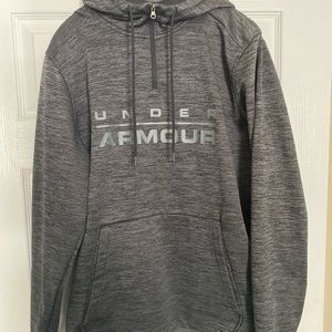 Mens Underarmour 1/4 zip hooded sweatshirt